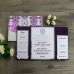 Purple Velvet Holder Invitation Card Wedding Invitation Card Personalized Custom